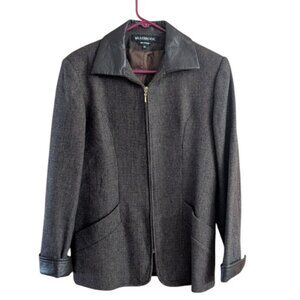 Braebrook Zip-up Wool & Leather Jacket